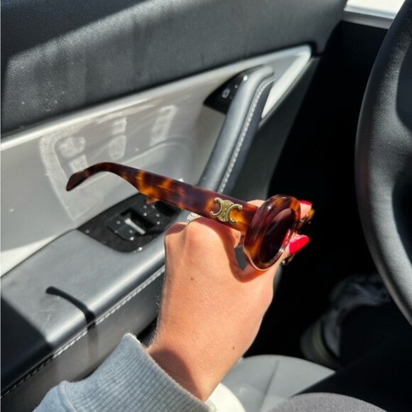 Celine Triomphe 52MM Oval Sunglasses - Picture 5 of 9